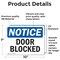 Signmission Door Blocked, 10 in W x Rectangle, Vinyl Decal OS-2PACK-NS-D-710-L-15499 - alternate 2